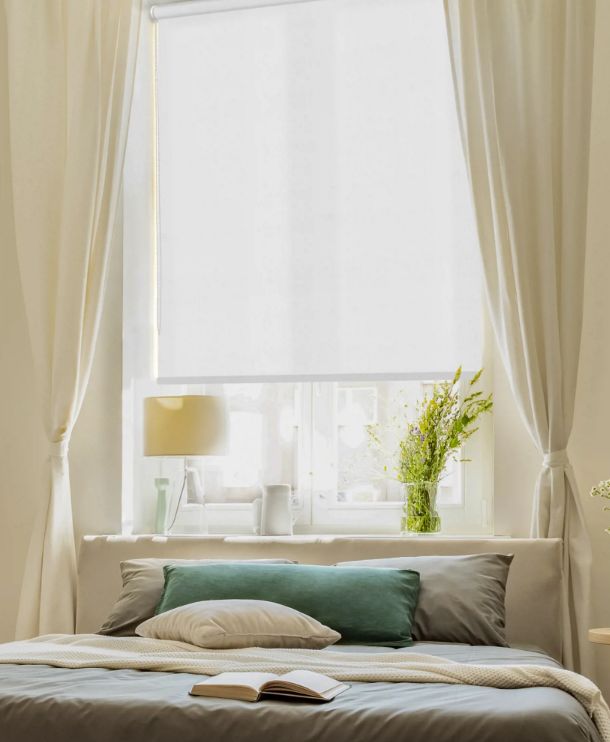 

Штора рулонная Inspire Шантунг 200x175 см белая, Shantung