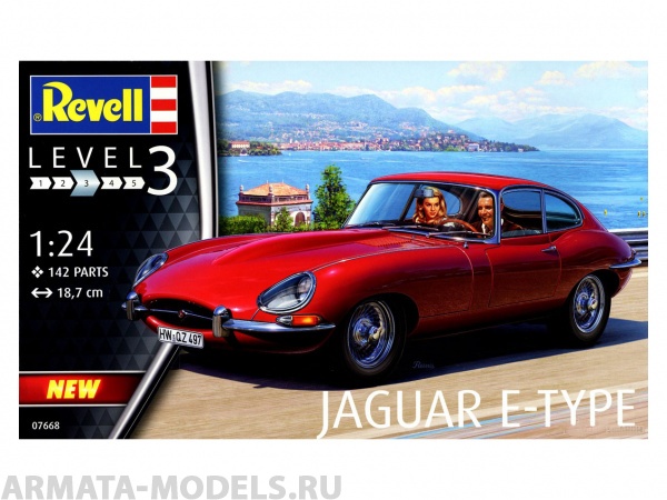 фото 67668re набор автомобиль jaguar e-type coupe revell