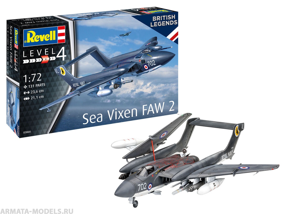 фото 63866re набор легенды британии: sea vixen faw 2 70th anniversary revell