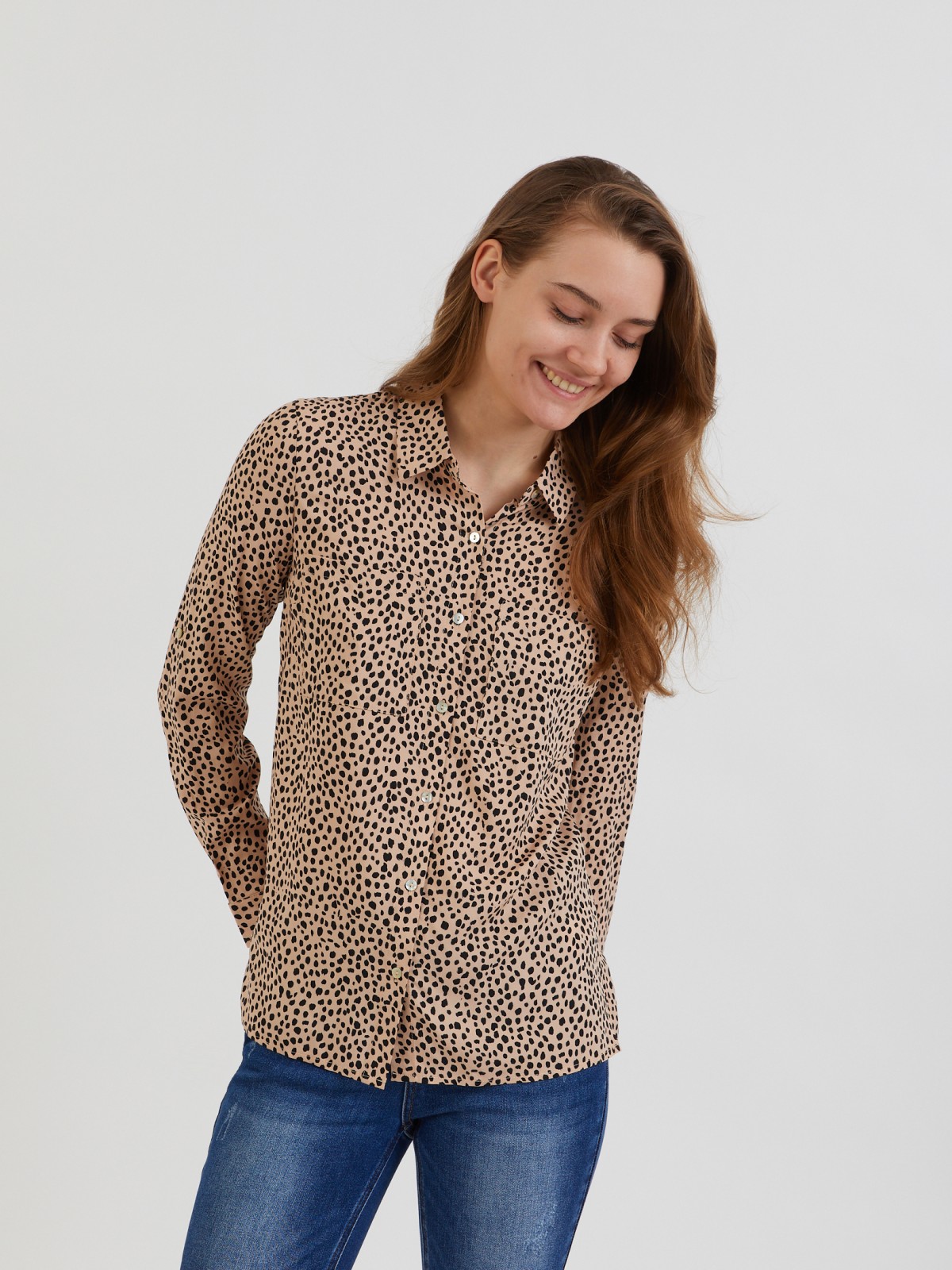 

Блуза женская Zolla z22132117Y09319P0 бежевая L, z22132117Y09319P0