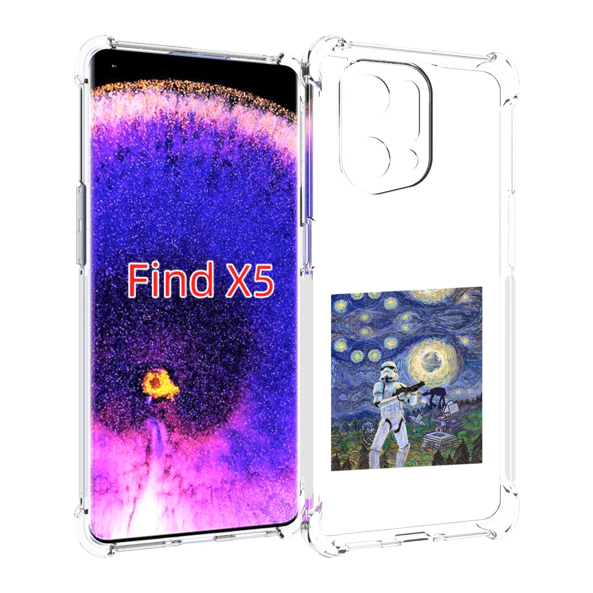 

Чехол MyPads star wars звездная ночь для Oppo Find X5, Прозрачный, Tocco