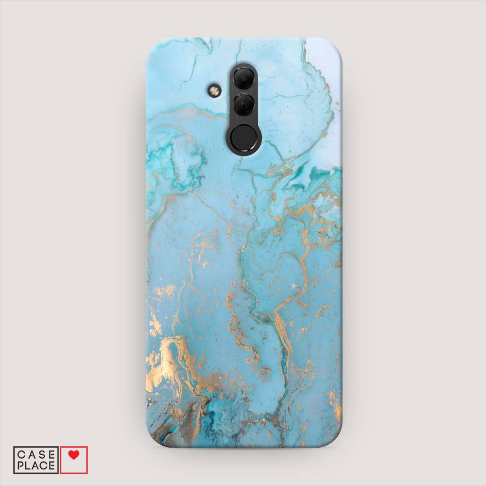 фото Чехол awog "голубой мрамор рисунок" для huawei mate 20 lite