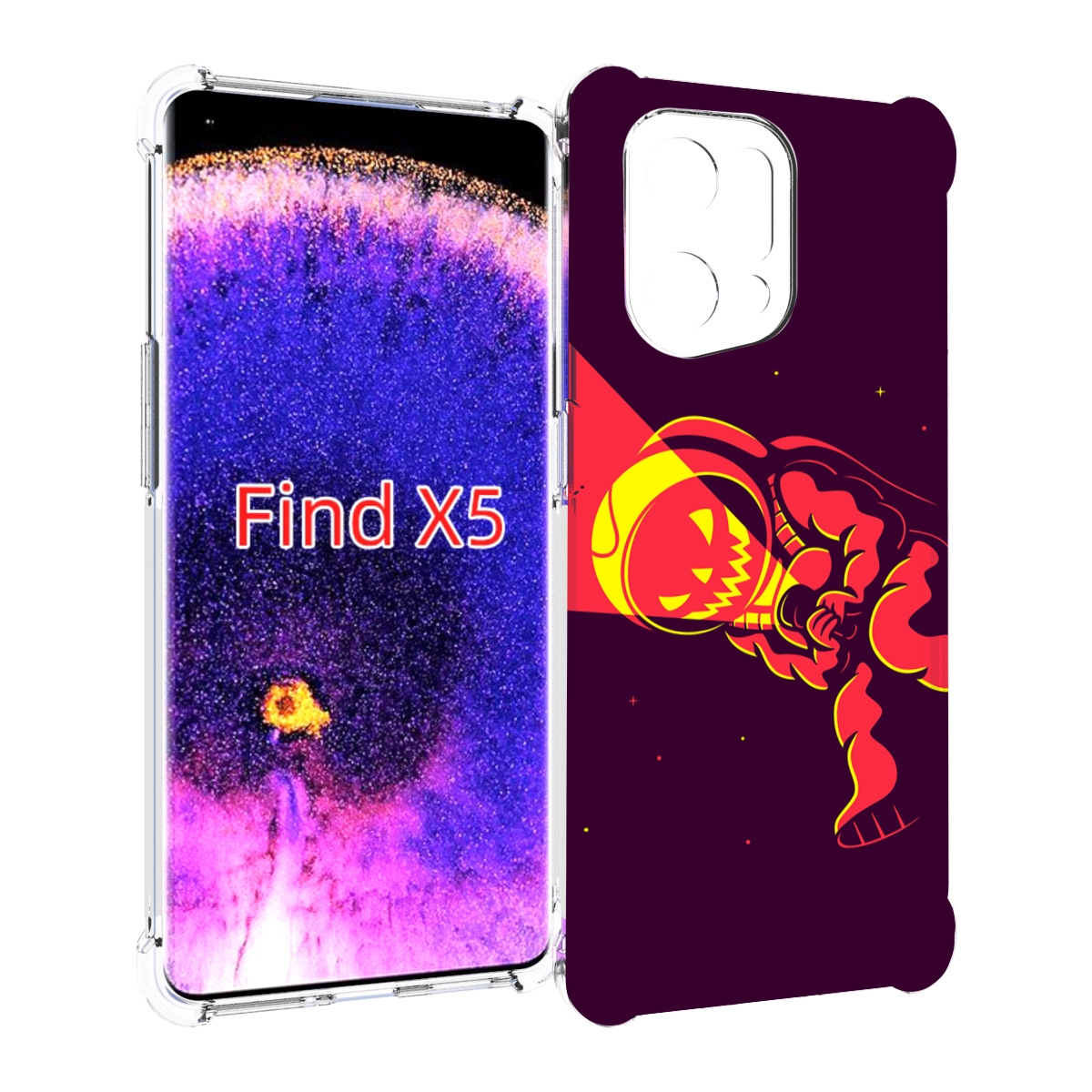 

Чехол MyPads космонавт-в-хеллуин для Oppo Find X5, Прозрачный, Tocco