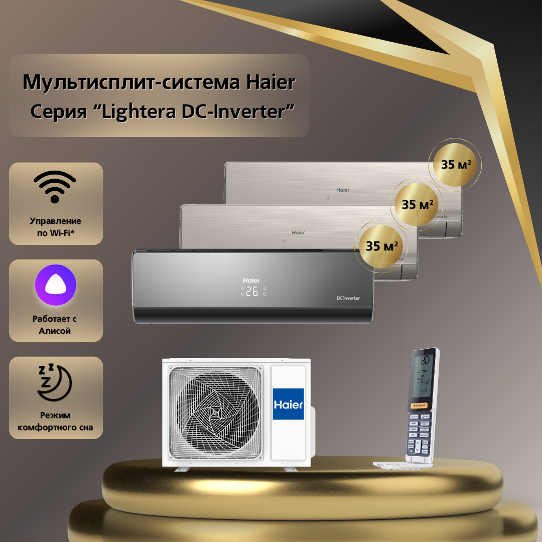 

Мульти сплит-система Haier 2 х AS12NS6ERA-G+AS12NS6ERA-B/3U70S2SR5FA+Wi-Fi модуль ESP32, 2 х AS12NS6ERA-G+AS12NS6ERA-B/3U70S2SR5FA+Wi-Fi модуль ESP32