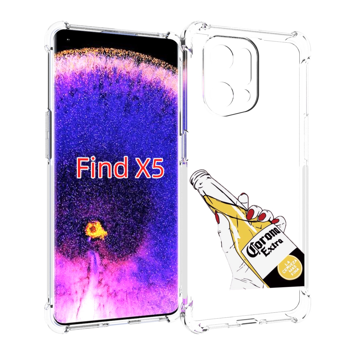

Чехол MyPads корона екстра для Oppo Find X5, Прозрачный, Tocco