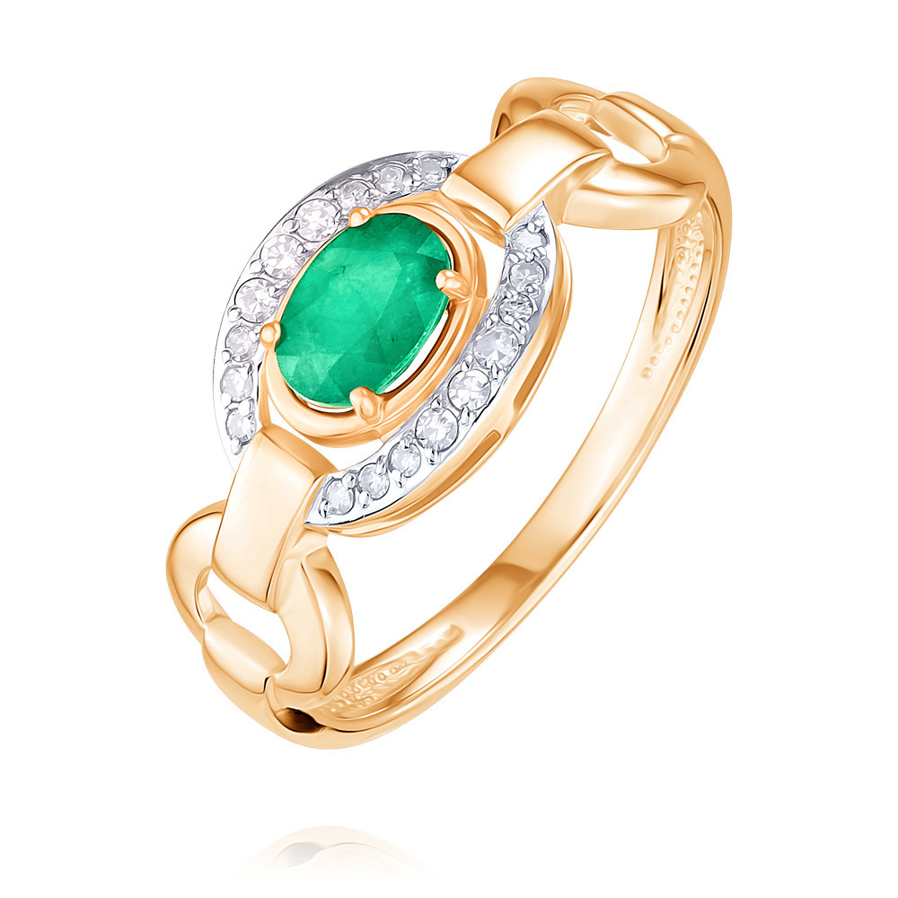 

Кольцо из золота р. , ADAMAS 14041173/01-А50Д-433, изумруд\бриллиант, 14041173/01-А50Д-433