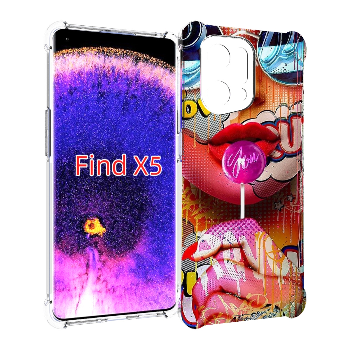 

Чехол MyPads комикс-девушка женский для Oppo Find X5, Прозрачный, Tocco