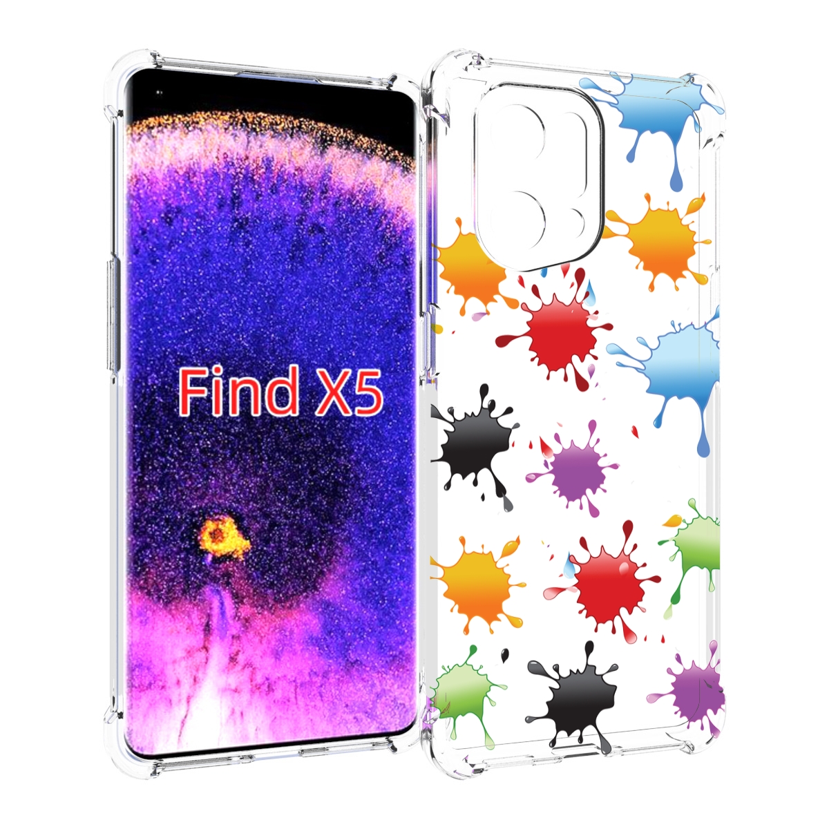

Чехол MyPads кляксы для Oppo Find X5, Прозрачный, Tocco