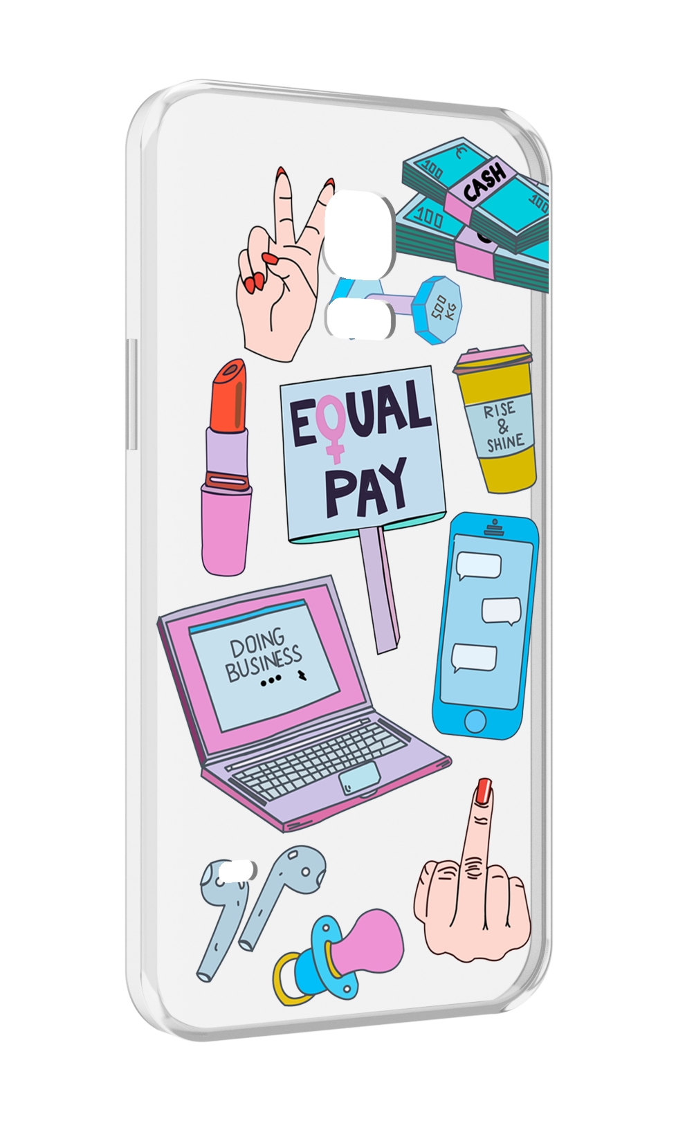 

Чехол MyPads разные-штучки для Samsung Galaxy S5 mini, Прозрачный, Tocco