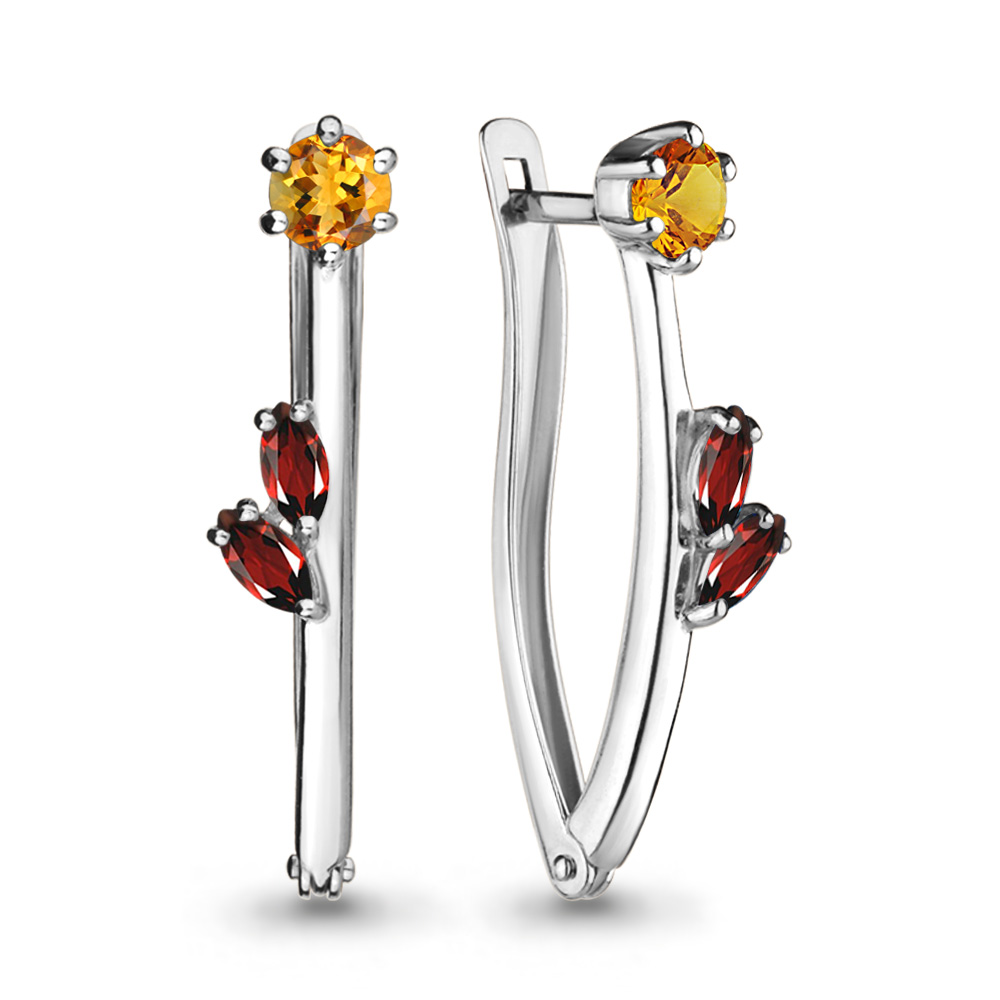 

Серьги из серебра с гранатом Aquamarine 4466037_925_р, 4466037_925_р