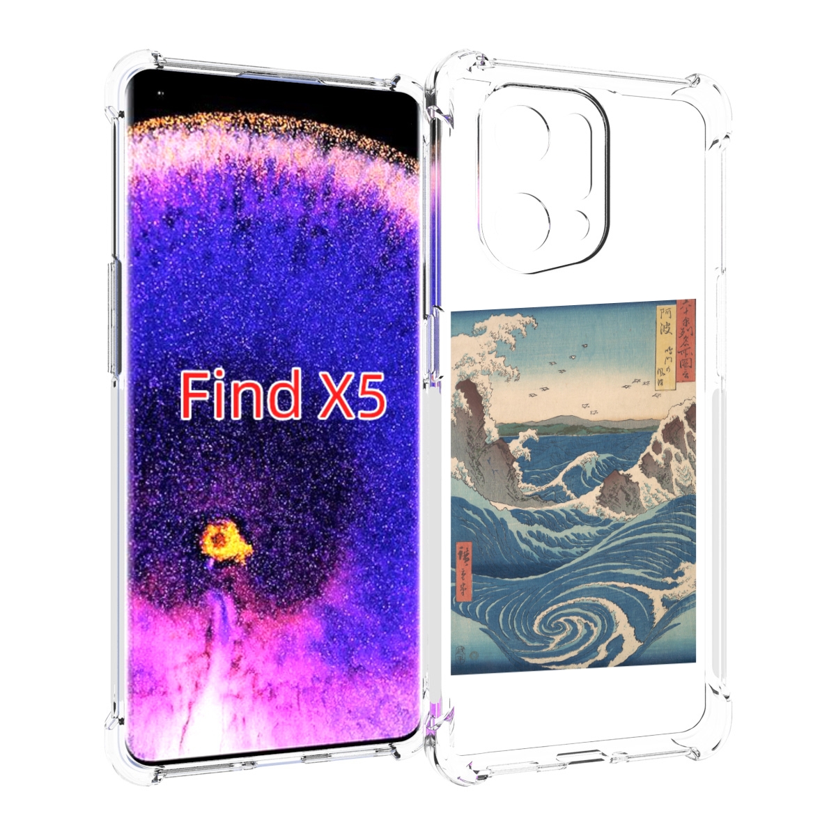 

Чехол MyPads картинка волны водоворот для Oppo Find X5, Прозрачный, Tocco