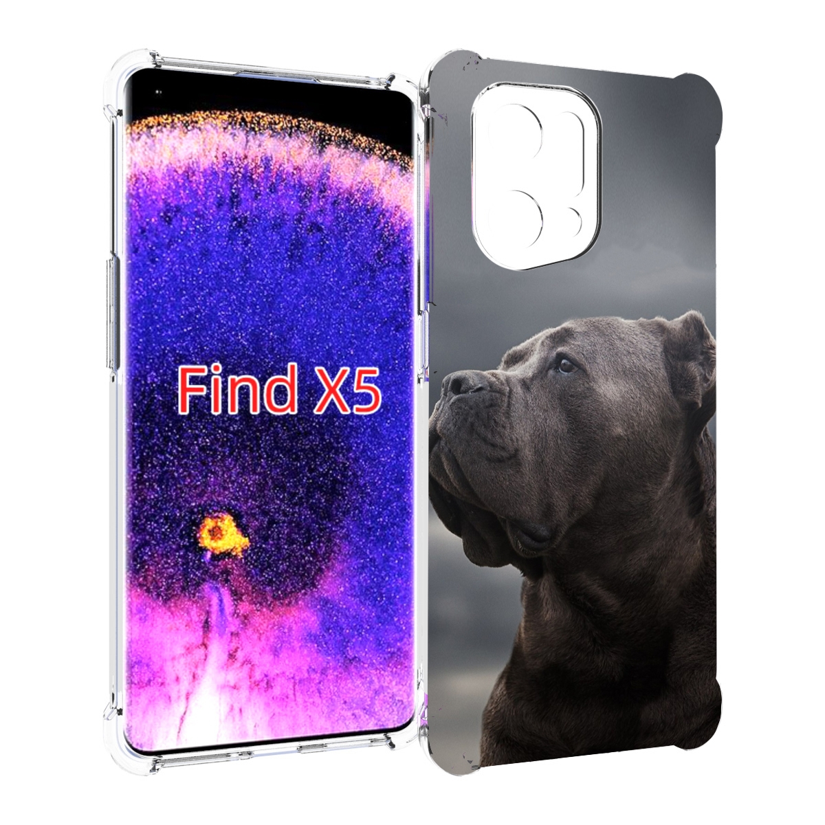 

Чехол MyPads кане корсо для Oppo Find X5, Прозрачный, Tocco