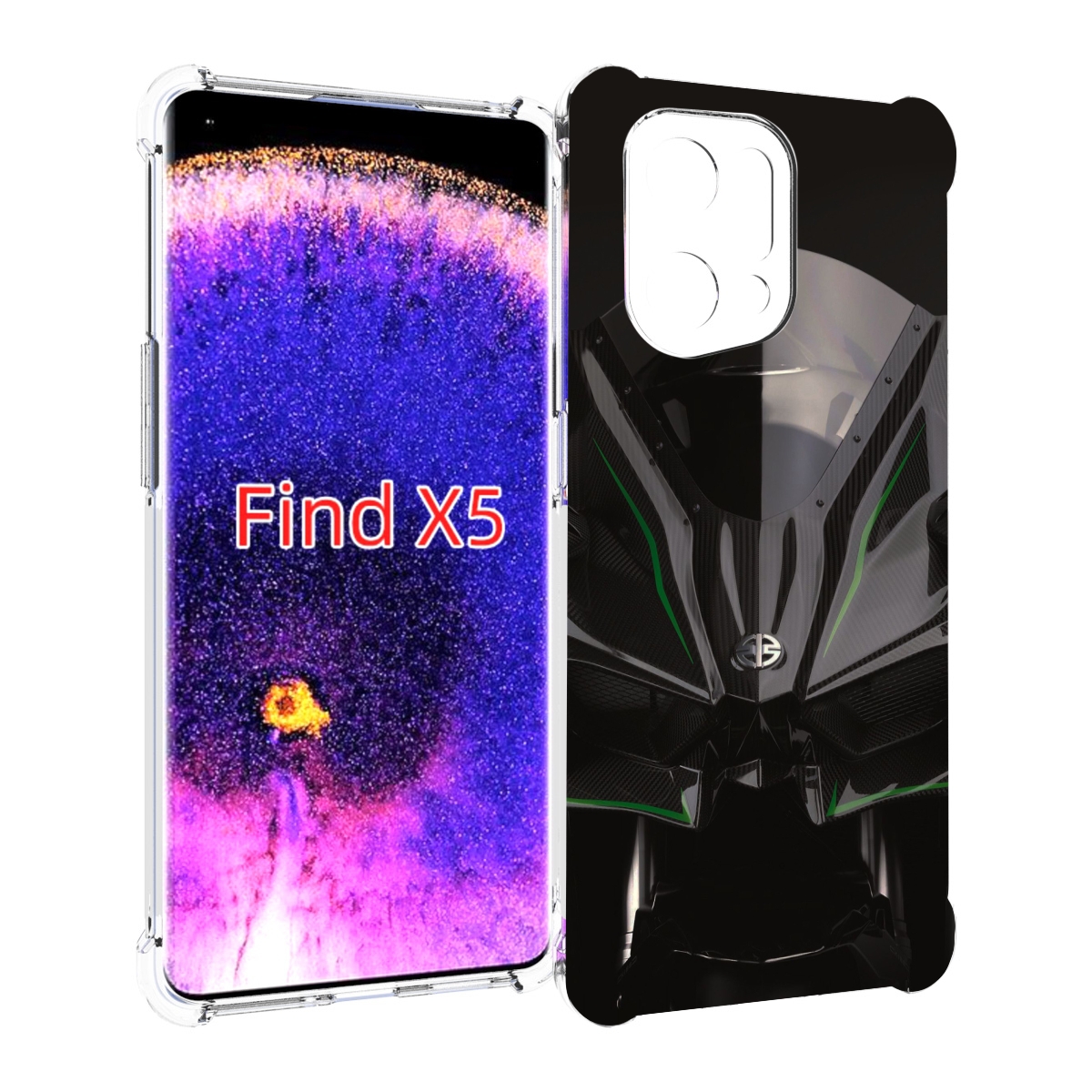 

Чехол MyPads кавасаки мото для Oppo Find X5, Прозрачный, Tocco