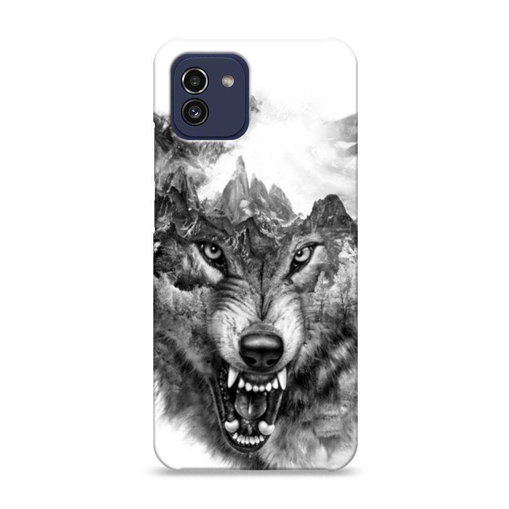 

Пластиковый чехол "Волк в горах" на Samsung Galaxy A03, 2104920-1