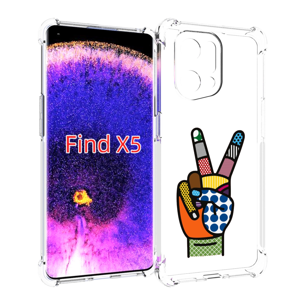 

Чехол MyPads йоу пальчики для Oppo Find X5, Прозрачный, Tocco