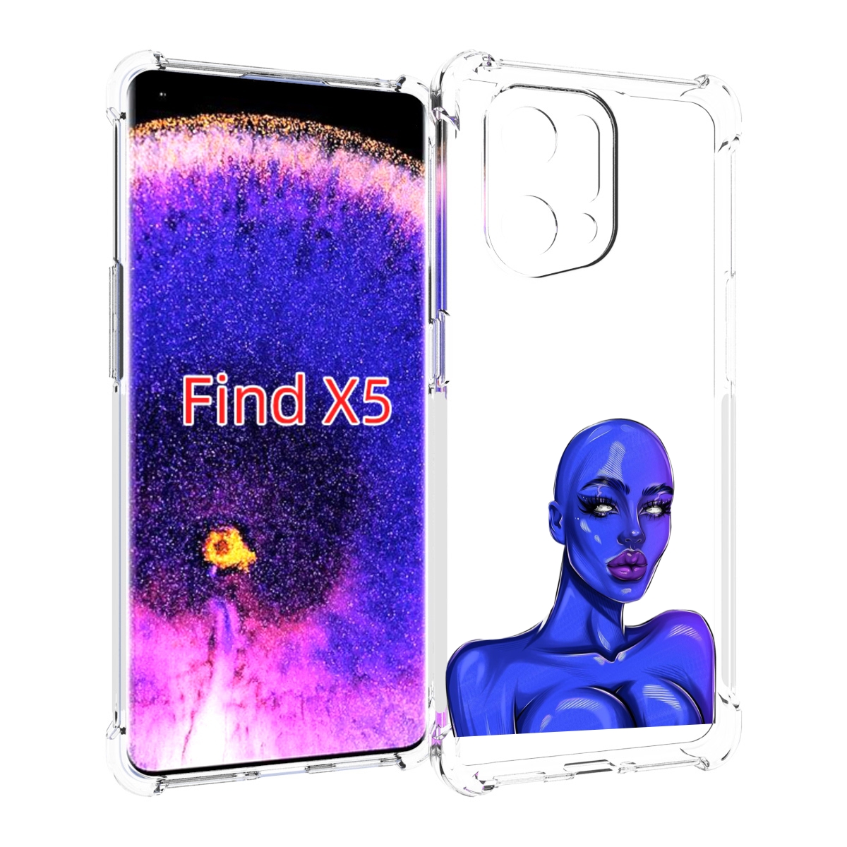 

Чехол MyPads инопланетянка для Oppo Find X5, Прозрачный, Tocco