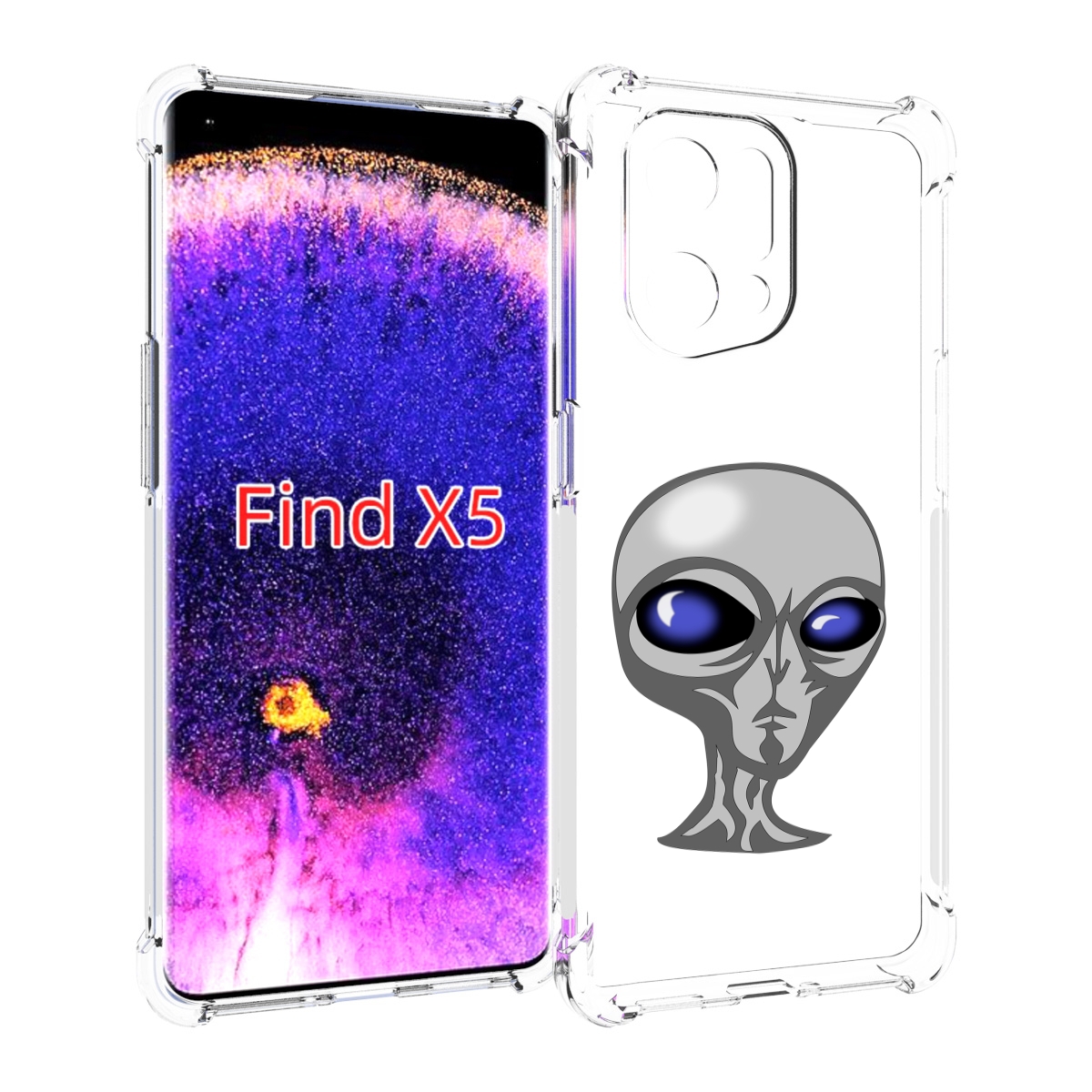 

Чехол MyPads инопланетянин для Oppo Find X5, Прозрачный, Tocco