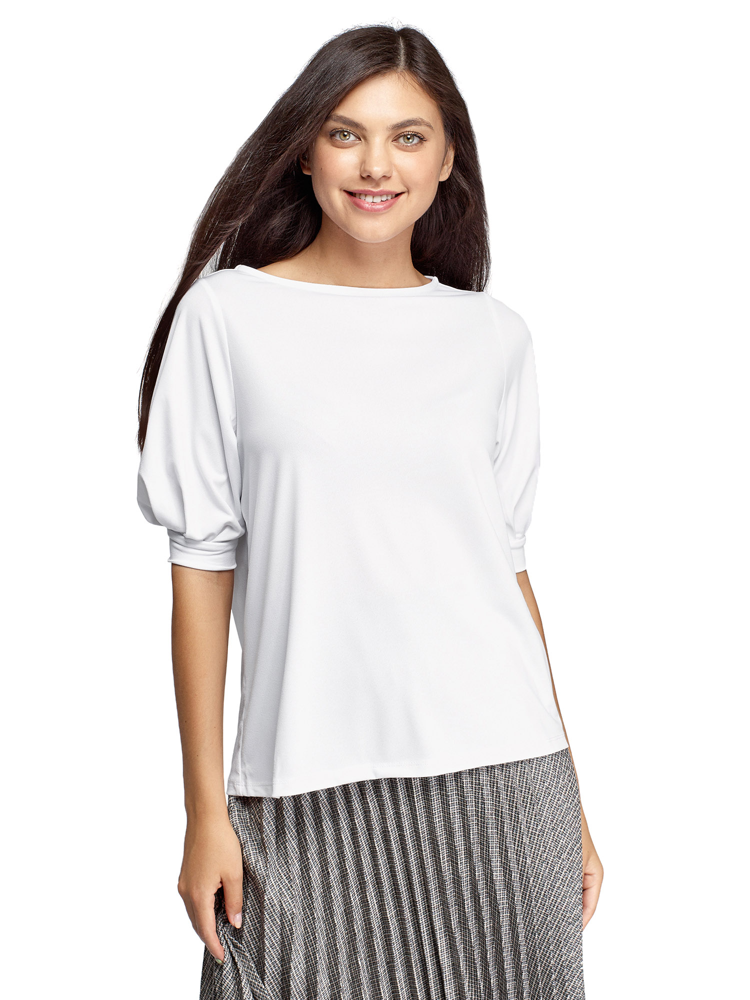 

Блуза женская oodji 14701113 белая XS, Белый, 14701113