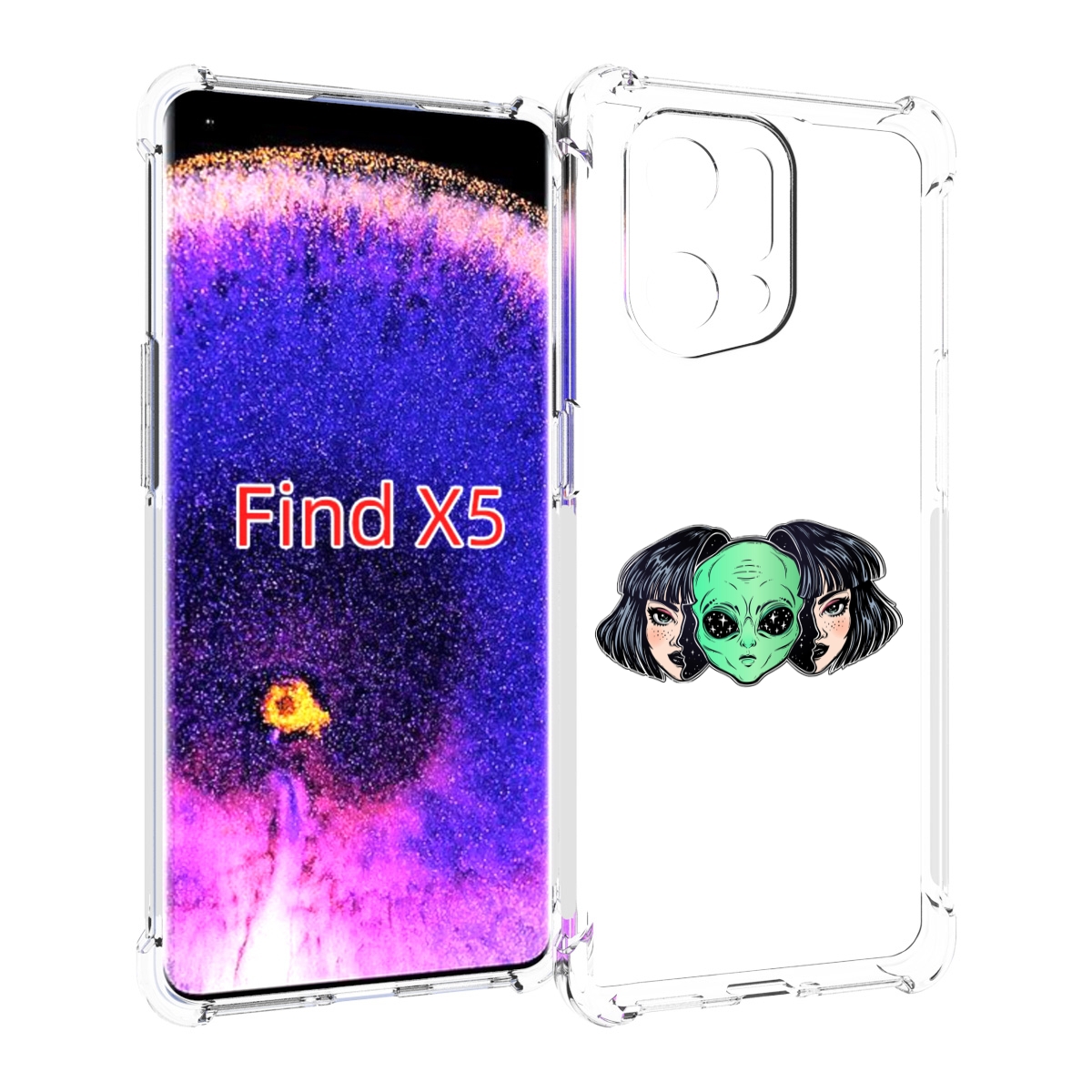 

Чехол MyPads инопланетянин в девочке женский для Oppo Find X5, Прозрачный, Tocco