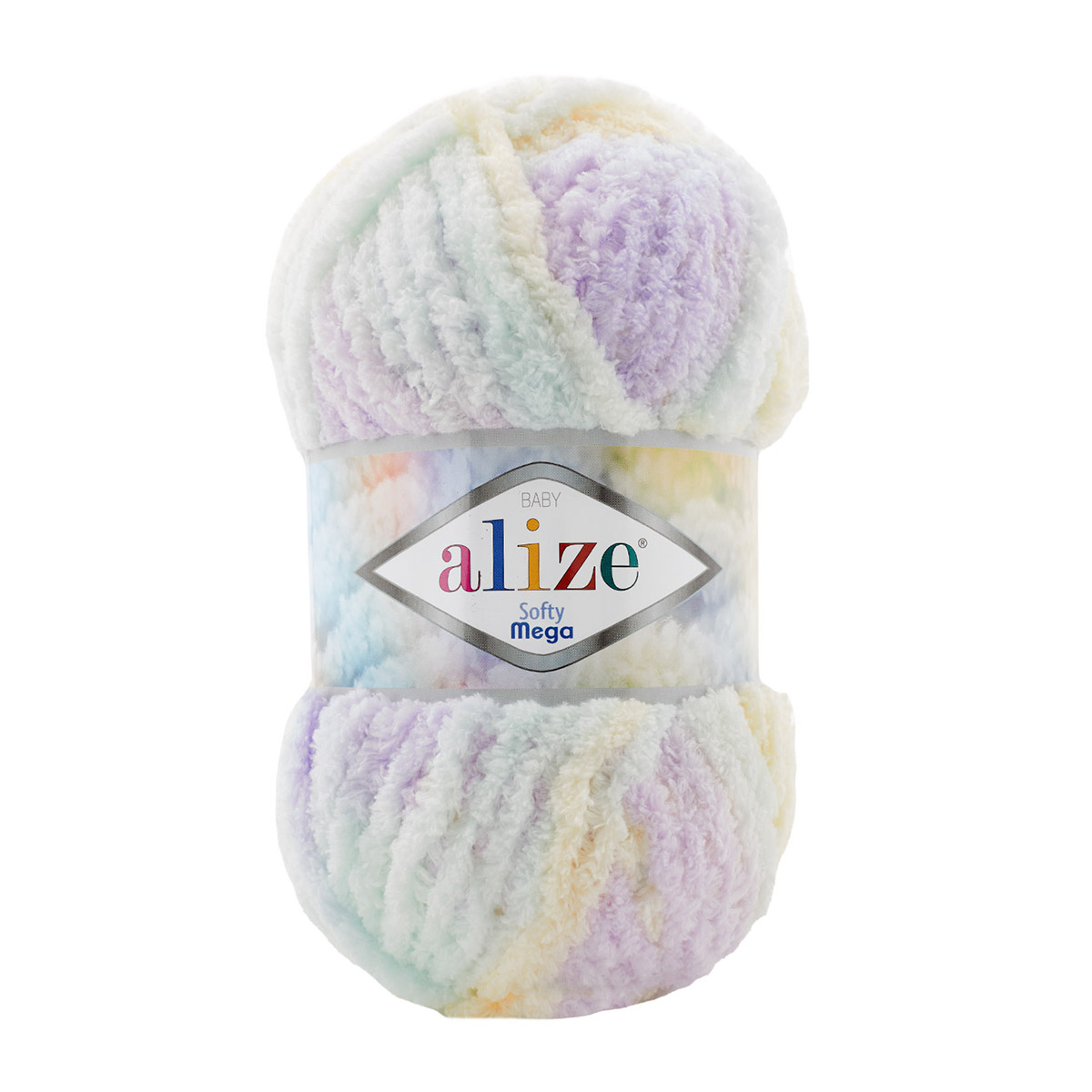 

Пряжа ALIZE apos;Softy Megaapos; 100гр. 70м (100% микрополиэстер) (6462 секционный)