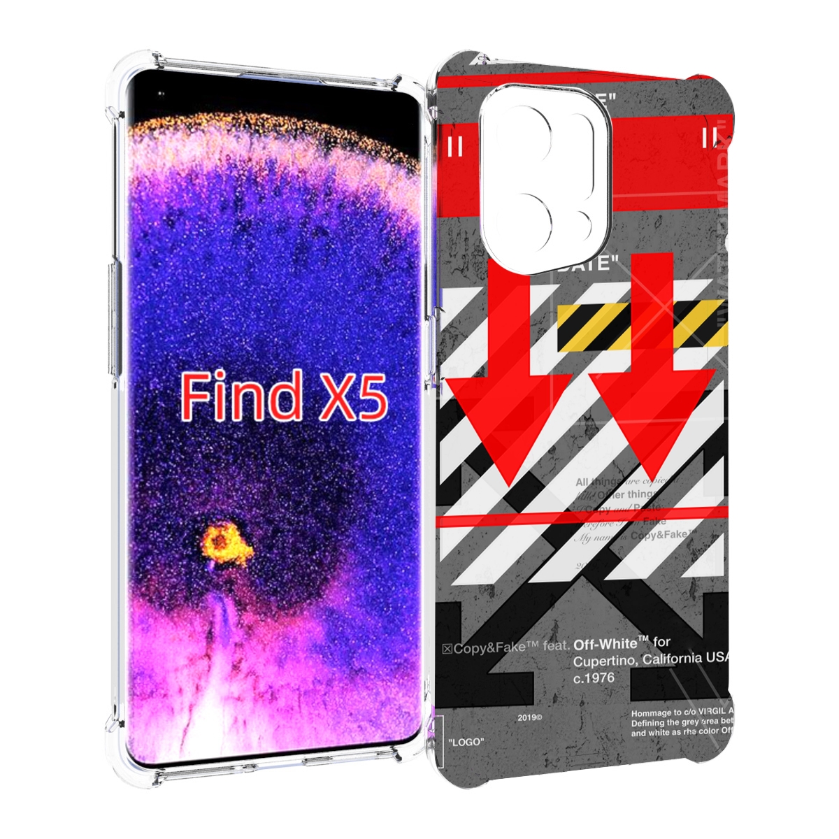 

Чехол MyPads знаки-логотипы для Oppo Find X5, Прозрачный, Tocco