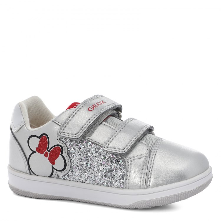 фото Кеды geox b new flick girl mickey цв. серебряный р. 26