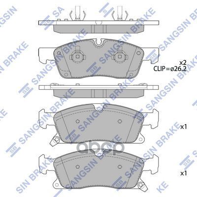 

Тормозные колодки Sangsin brake передние sp4103