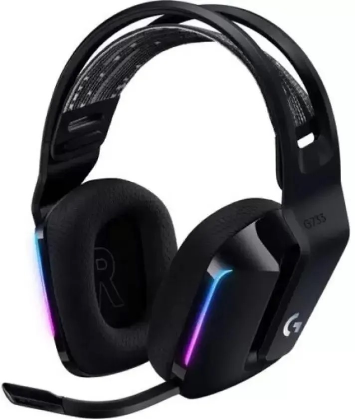 

Гарнитура Logitech G733 Lightspeed, для компьютера и игровых консолей, накладные, радио,, Гарнитура Logitech G733 Lightspeed, для компьютера и игровых консолей, накладные, радио, черный [981-000867]