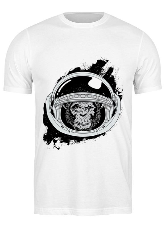 

Футболка мужская Printio Space monkey (космическая обезьяна) белая M, Белый, Space monkey (космическая обезьяна)