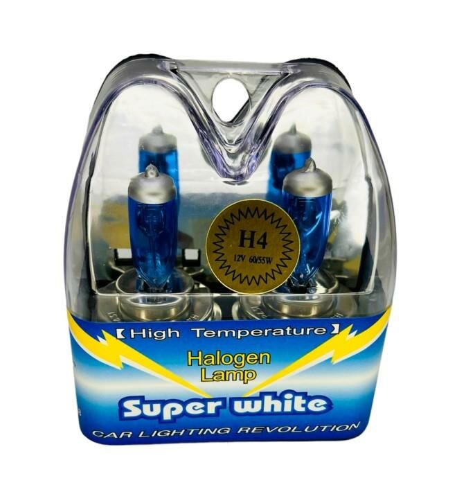 

Лампы галогеновые 12V H4 60/55W, (комплект 2 шт.), Лампы галогеновые