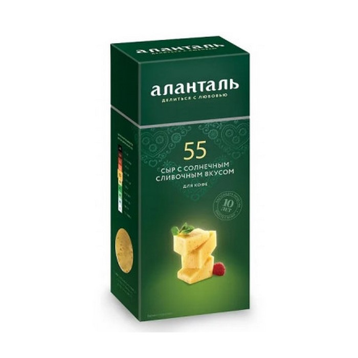 

Сыр Аланталь полутвёрдый №55 45% 190гр