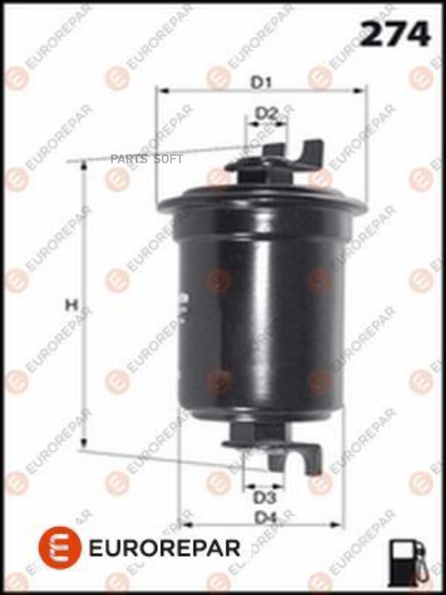 

EUROREPAR 1643631680 Фильтр бензиновый 1шт