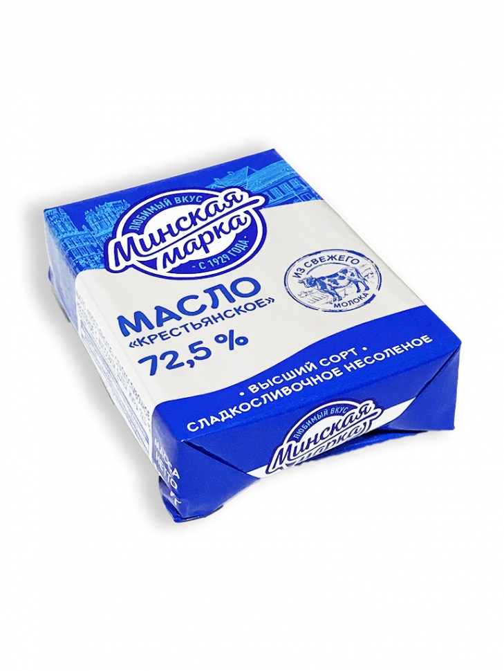 

Масло Минская марка сливочное 72,5% 180гр