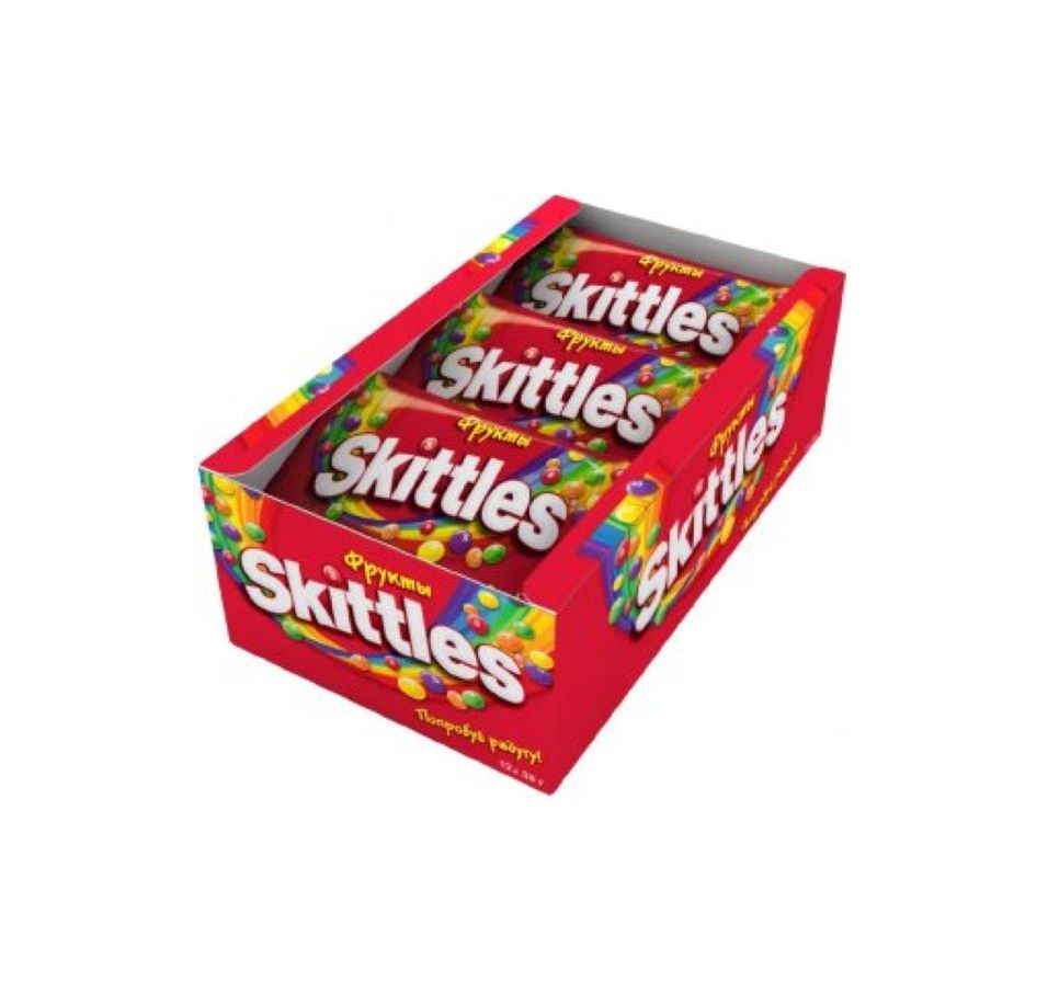 Драже Skittles Фрукты, 12 шт., 38 г