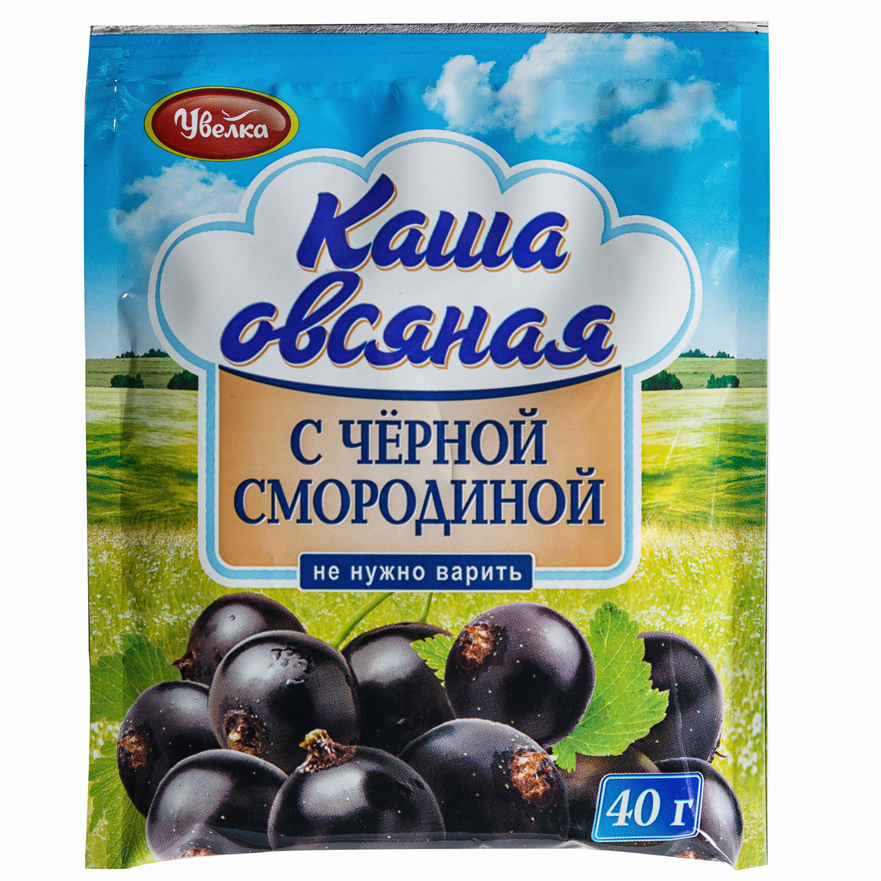 

Каша Увелка овсяная б/п черная смородина 40гр
