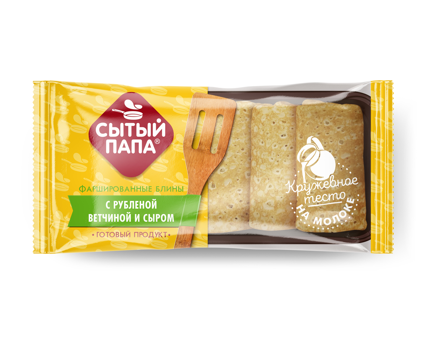 

Блины Сытый Папа с рубленой ветчиной и сыром 350гр