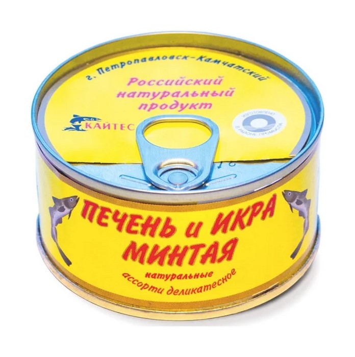 

Печень и икра минтая ж/б 120гр