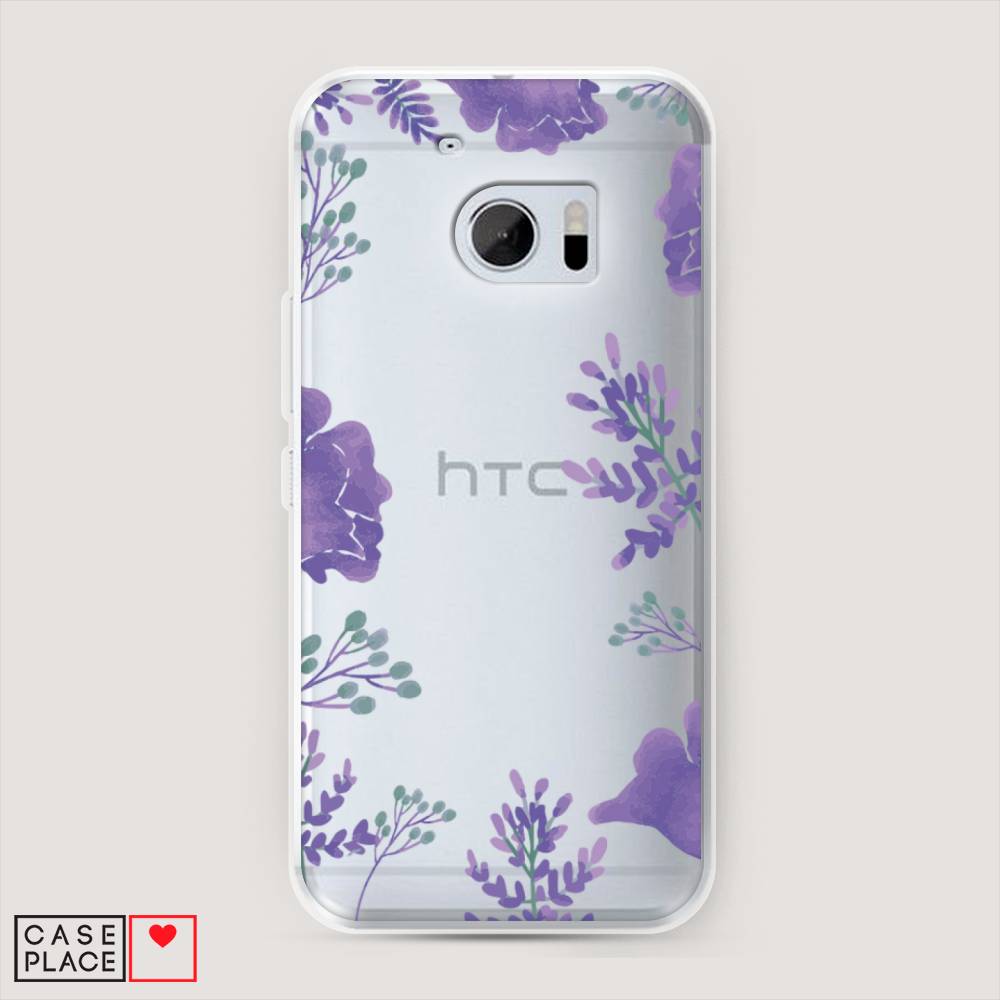

Чехол Awog на HTC One M10 (HTC 10) Сиреневая цветочная рамка", 101950-8