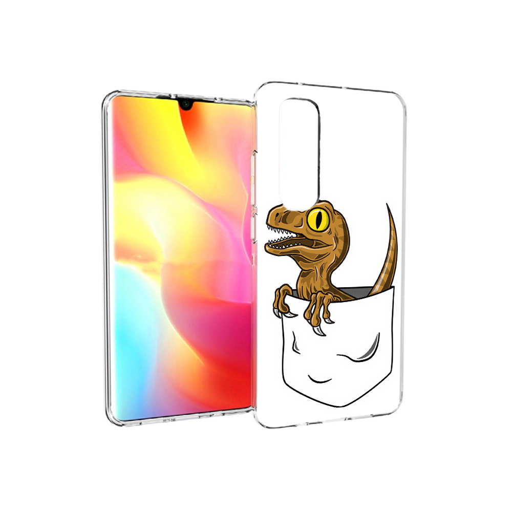 

Чехол MyPads Tocco для Xiaomi Mi Note 10 Lite динозавр в кармане (PT149714.254.327), Прозрачный, Tocco