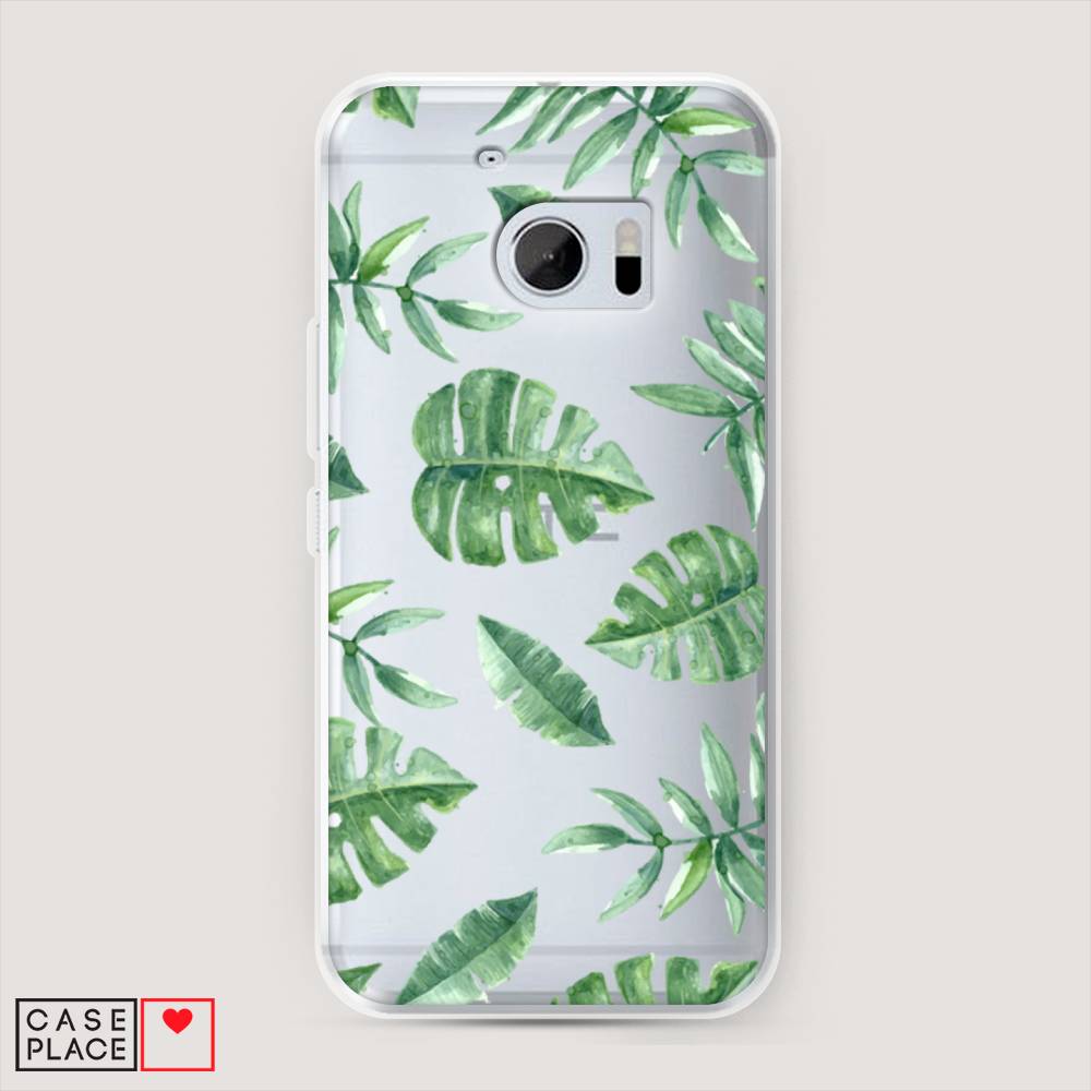 

Чехол Awog на HTC One M10 (HTC 10) Нарисованные пальмовые листья", 101950-4