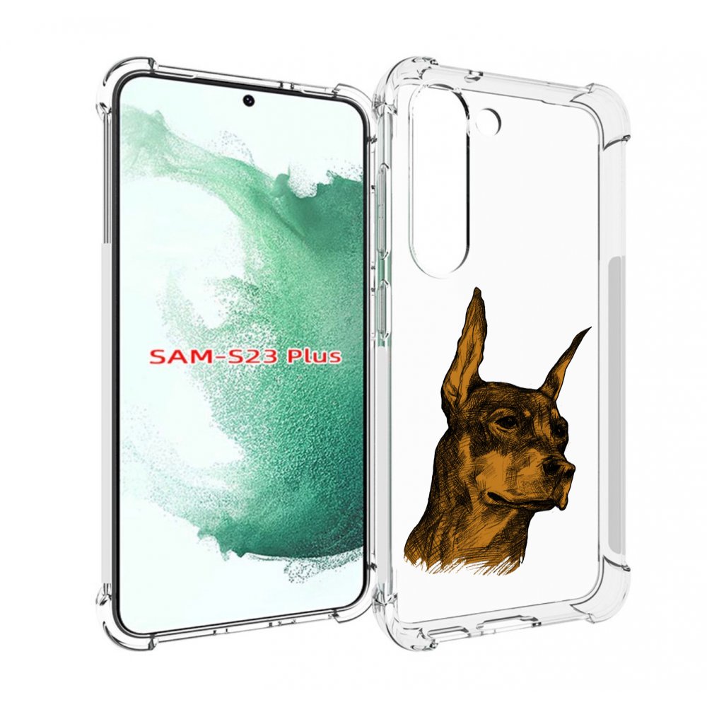 

Чехол MyPads скетч доберман для Samsung Galaxy S23 Plus +, Прозрачный, Tocco