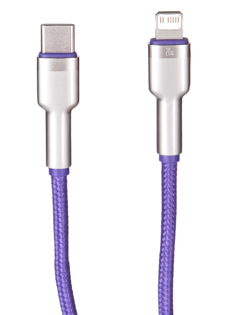 

Аксессуар Baseus Cafule Series Metal Data Cable Type-C - Lightning PD 20W 1m Purple, Фиолетовый, CATLJK-A05