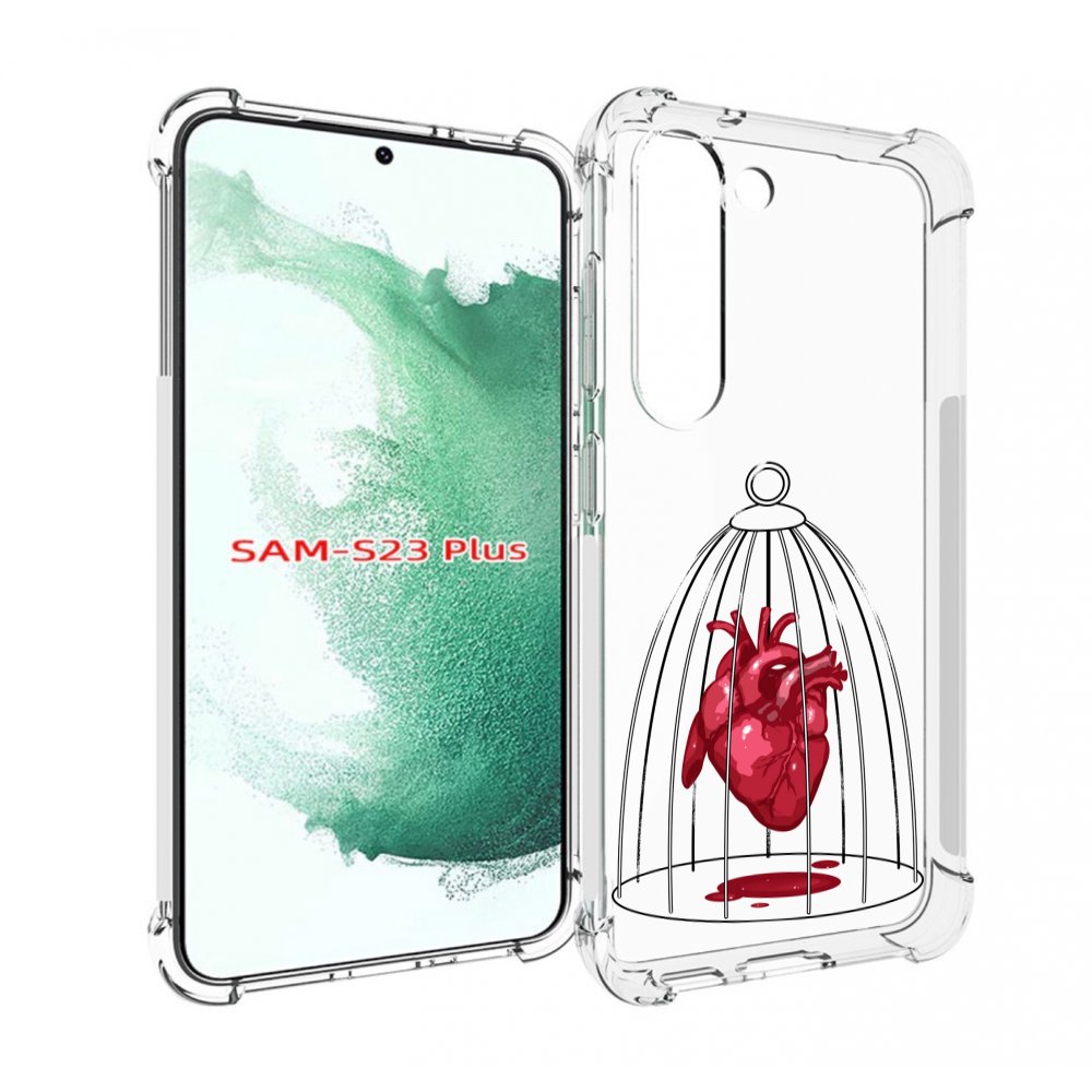 

Чехол MyPads сердце в клетке для Samsung Galaxy S23 Plus +, Прозрачный, Tocco