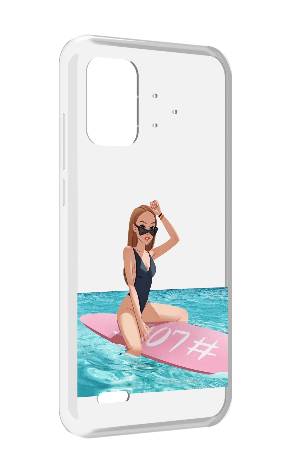

Чехол MyPads девушка-на-серфе женский для UMIDIGI Bison Pro, Прозрачный, Tocco