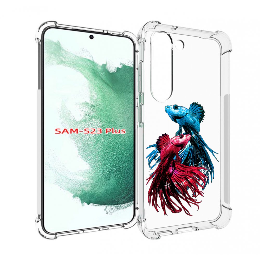 Чехол MyPads рыбы петушки для Samsung Galaxy S23 Plus +