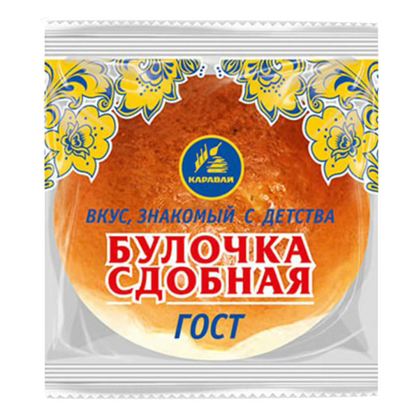 

Булочка Каравай сдобная ГОСТ 100 г