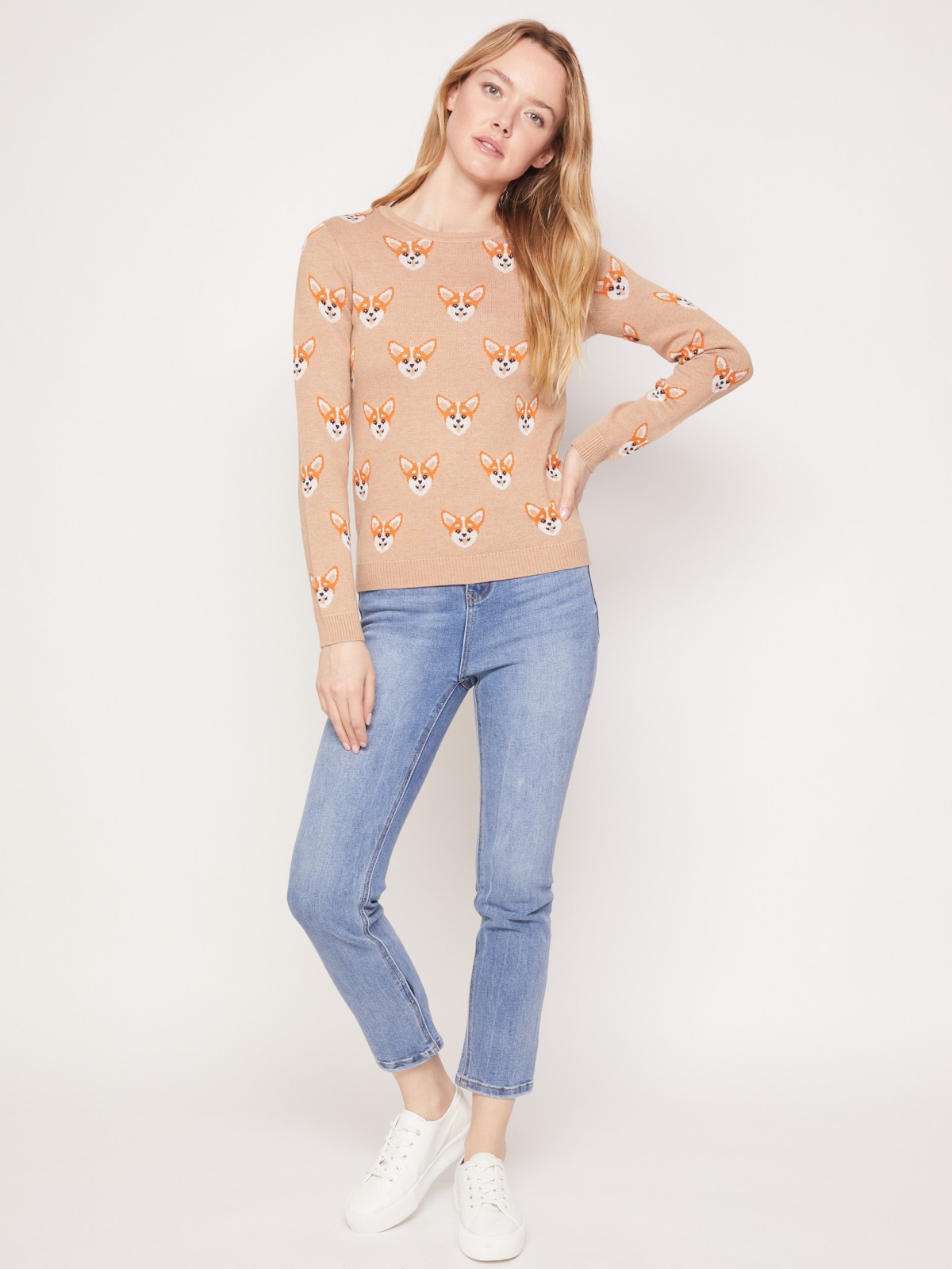 

Джемпер женский Zolla z22132619303319M0 бежевый S