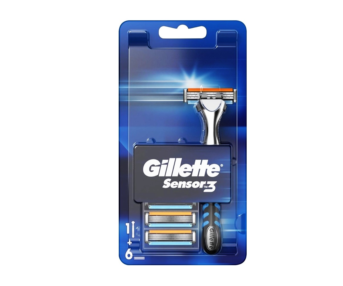 Станок для бритья Gillette Sensor3 6 сменных кассет в комплекте