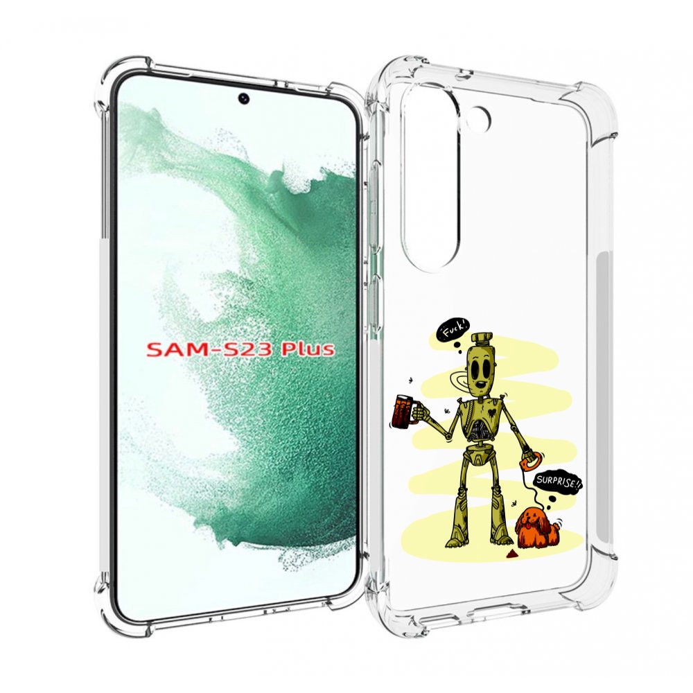 

Чехол MyPads прикольный робот для Samsung Galaxy S23 Plus +, Прозрачный, Tocco