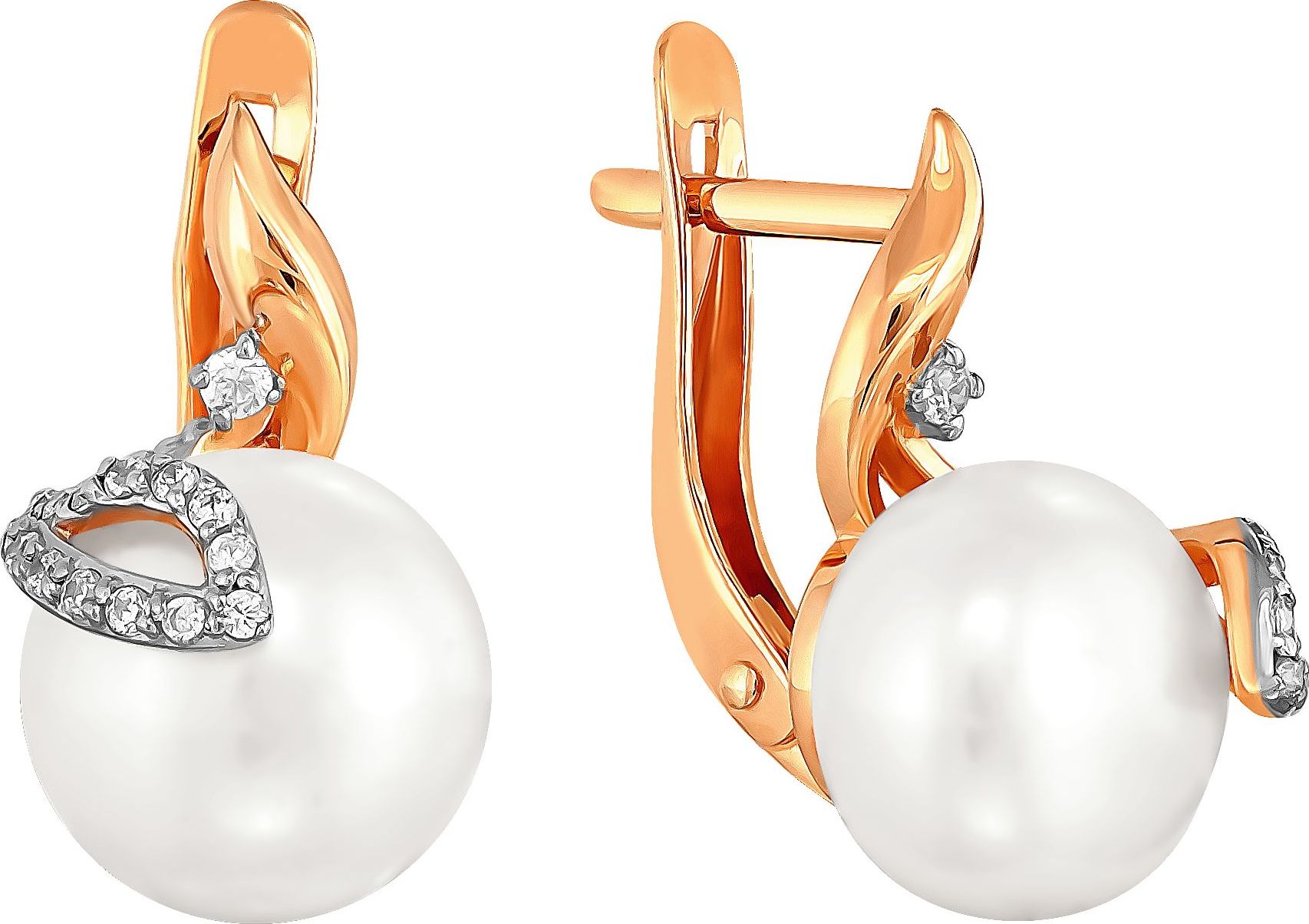 

Серьги женские из золота Примаэксклюзив 290-1-794Р, жемчуг/фианит, 290-1-794Р
